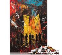 Puzzle da 500 pezzi Urban Inferno - Paesaggio Urbano espressionista nel Caos per adulti, Regali di Natale per adulti, Regali di Puzzle (52x38 cm)