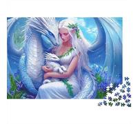 Puzzle Dama del dragón Blanco De 1000 Piezas Interesante Rompecabezas para Adultos De 1000 Piezas Obra De Arte Hobby 52x38cm/1000pcs