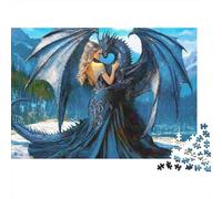 Puzzle Dama Dragón Fantasía De 1000 Piezas Interesante Rompecabezas para Adultos De 1000 Piezas Decoracion Entretenimento 38x26cm/1000pcs