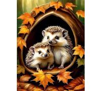 Puzzle de 100 Piezas Adultos Juguete desafío y Juego Educativo Regalos,Erizos de Hojas de otoño Rompecabezas DIY,Rompecabezas para Adultos 40x28 cm
