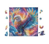 Puzzle De 100 Piezas para Adultos Águila en la Galaxia 28x28cm Puzzle De Arteterapia Ideal para Salud Mental Alivio del Estrés Regulación Emocional Regalo Divertida