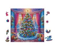 Puzzle De 100 Piezas para Adultos Árbol de Navidad 28x28cm Puzzle Hobby Relajante Ideal para Tiempo Libre Diario Reduce El Estrés Mejora El Estado De Ánimo