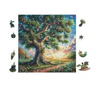 Puzzle De 100 Piezas para Adultos Árbol mágico de la Vida 28x28cm Nivel Principiante para Nuevos Jugadores Montaje Fácil Experiencia Fluida Apto para Todas Las Edades