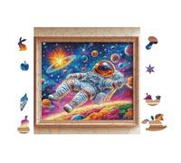 Puzzle De 100 Piezas para Adultos Astronauta en el Espacio 28x28cm Idea De Regalo De Mudanza Decoración De Pared Elegante para Casa Nueva Montaje Fácil Regalo