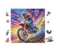 Puzzle De 100 Piezas para Adultos Aventura en Moto 28x28cm Niños Adolescentes Adultos Actividad Familiar Divertida Tiempo De Fiesta