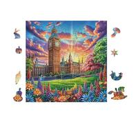Puzzle De 100 Piezas para Adultos Big Ben 28x28cm Apto para Niños Ideal para Interacción Padres-Hijos Mejora La Concentración De Los Niños Regalo