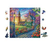 Puzzle De 100 Piezas para Adultos Big Ben de Londres 28x28cm Nivel Intermedio para Mejora De Habilidades Ideal para Entrenamiento De Pensamiento Lógico