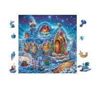 Puzzle De 100 Piezas para Adultos Cabaña 28x28cm Regalo De San Valentín para Parejas Actividad De Vínculo Divertida Experiencia De Montaje Fluida