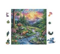 Puzzle De 100 Piezas para Adultos Cabaña al Borde del Arroyo 28x28cm Nivel Experto Puzzle Desafiante Ideal para Coleccionistas Entrenamiento De Pensamiento Lógico