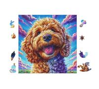 Puzzle De 100 Piezas para Adultos Cabaña de Golden Retriever 28x28cm Alto Nivel De Dificultad Desafiante Ideal para Jugadores Avanzados Fuerte Sensación De Logro