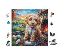 Puzzle De 100 Piezas para Adultos Cachorro BÁguila by The Fireplace 28x28cm Ideal para Actividades En Interiores Días De Lluvia Fines De SeHombrea Tiempo En