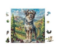 Puzzle De 100 Piezas para Adultos Cachorro Border Collie 28x28cm Puzzle De Arteterapia Ideal para Salud Mental Alivio del Estrés Regulación Emocional Regalo Divertida