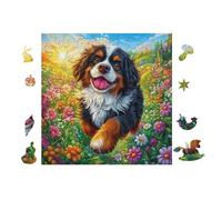 Puzzle De 100 Piezas para Adultos Cachorro Border Collie 28x28cm Regalo De Acción De Gracias para Familia Ideal para Tiempo De Reunión Actividad De Grupo Divertida