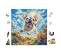 Puzzle De 100 Piezas para Adultos Cachorro BullPerro Francés 28x28cm Apto para Principiantes Montaje Fluido Relajación Diaria Ejercicio Cerebral Regalo