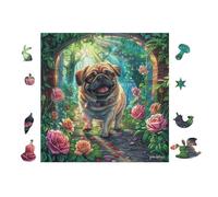 Puzzle De 100 Piezas para Adultos Cachorro de Bulldog francés 28x28cm Nivel Intermedio Ideal para Mejora De Habilidades Entrenamiento De Pensamiento Lógico Regalo