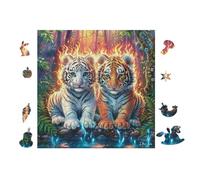 Puzzle De 100 Piezas para Adultos Cachorro de Tigres 28x28cm Ecológico Seguro No Tóxico Uso Familiar Apto para Todas Las Edades RegaloDivertida