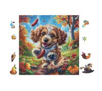 Puzzle De 100 Piezas para Adultos Cachorro with Heart 28x28cm Ideal para Actividades En Interiores Días De Lluvia Fines De SeHombrea Tiempo En