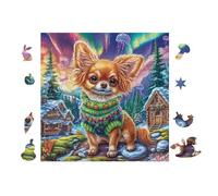 Puzzle De 100 Piezas para Adultos Cachorro Yorkie con Jersey 28x28cm Regalo De Graduación para Estudiantes Ideal para Entrenamiento Cerebral Relajación Después De Los