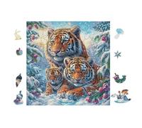 Puzzle De 100 Piezas para Adultos Cachorros de Tigre Waterfall 28x28cm Puzzle Hobby Relajante Ideal para Tiempo Libre Diario Rojouce El Estrés Mejora El Estado De Ánimo