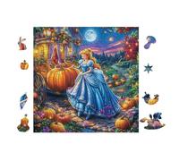 Puzzle De 100 Piezas para Adultos Calesa de Calabaza de Cenicienta 28x28cm Obra De Arte Decoración De Pared Decoración Personalizada Única para Salón Dormitorio Regalo