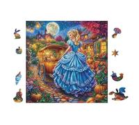 Puzzle De 100 Piezas para Adultos Calesa de Calabaza de Cenicienta 28x28cm Regalo De Acción De Gracias Tiempo En Familia Mejora La Concentración La Paciencia