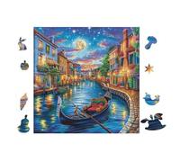 Puzzle De 100 Piezas para Adultos Canales de Venecia 28x28cm Puzzle De Arteterapia Ideal para Salud Mental Alivio del Estrés Regulación Emocional Regalo Divertida
