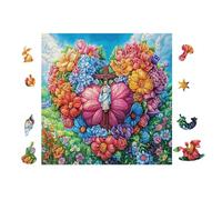 Puzzle De 100 Piezas para Adultos Cesta de Flores con Regalos 28x28cm Regalo del Día De La Madre para Mamá Hobby Relajante Divertido Tiempo Libre Decoración del Hogar