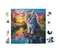 Puzzle De 100 Piezas para Adultos Gatito 28x28cm Alto Nivel De Dificultad para Jugadores Avanzados Ideal para Entrenamiento De Habilidades Desafíate