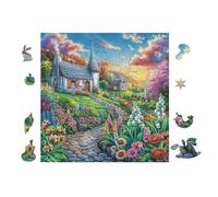 Puzzle De 100 Piezas para Adultos Iglesia 28x28cm Puzzle De Arteterapia Ideal para Salud Mental Alivio del Estrés Regulación Emocional Regalo Divertida