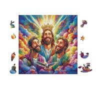 Puzzle De 100 Piezas para Adultos Jesús con los discípulos 28x28cm Nivel Intermedio Ideal para Mejora De Habilidades Entrenamiento De Pensamiento Lógico Regalo