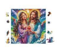 Puzzle De 100 Piezas para Adultos Jesús con María Magdalena 28x28cm Alivio del Estrés Reducción De Ansiedad Empleados De Oficina Relajación Diaria Regalo