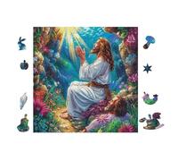 Puzzle De 100 Piezas para Adultos Jesús realiza un Milagro de curación 28x28cm Nivel Experto para Jugadores Avanzados Diversión Desafiante Ideal para Aficionados De Puzzles