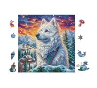 Puzzle De 100 Piezas para Adultos Lobo 28x28cm Puzzle Profesional para Aficionados Ajuste Rebabas Juegos EduGatoivos
