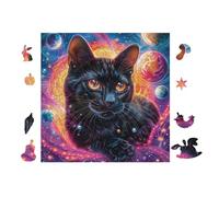 Puzzle De 100 Piezas para Adultos Lobo Pack in Bosque a la luz de la Luna 28x28cm Cartón Premium Ajuste Deformación Desgarro Uso Duradero Juegos EduGatoivos Regalo