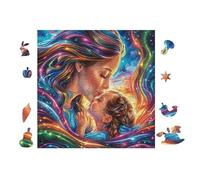Puzzle De 100 Piezas para Adultos Madre e Hijo 28x28cm Regalo De Graduación para Estudiantes Ideal para Entrenamiento Cerebral Relajación Después De Los