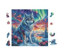 Puzzle De 100 Piezas para Adultos Montaña de los Lobos Forest 28x28cm Arte De Pared Enmarcable para Oficina Café Presentación Artística Única para Espacio Comercial