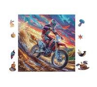 Puzzle De 100 Piezas para Adultos Montaña de Motocicleta 28x28cm Regalo De Graduación para Estudiantes Ideal para Entrenamiento Cerebral Relajación Después De Los