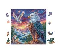 Puzzle De 100 Piezas para Adultos Montaña del águila 28x28cm Alto Nivel De Dificultad para Jugadores Avanzados Ideal para Entrenamiento De Habilidades Desafíate