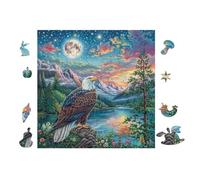 Puzzle De 100 Piezas para Adultos Montaña del águila 28x28cm Ideal para Actividades En Interiores Días De Lluvia Fines De Semana Tiempo En