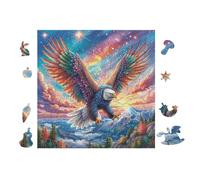 Puzzle De 100 Piezas para Adultos Montaña del águila 28x28cm Ideal para Actividades En Interiores Días De Lluvia Fines De Semana Tiempo En