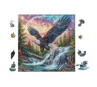 Puzzle De 100 Piezas para Adultos Montaña del Águila 28x28cm Impresión Vibrante No DesFurgonetaecible Arte De PaRojo Enmarcable Ideal para Salón Dormitorio Regalo