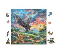 Puzzle De 100 Piezas para Adultos Montaña del Águila 28x28cm Nivel Intermedio Ideal para Mejora De Habilidades Entrenamiento De Pensamiento Lógico Regalo