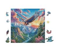 Puzzle De 100 Piezas para Adultos Montaña del Águila 28x28cm Nivel Intermedio para Mejora De Habilidades Ideal para Entrenamiento De Pensamiento Lógico