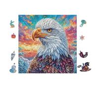 Puzzle De 100 Piezas para Adultos Montaña del Águila 28x28cm Regalo De Jubilación para Mayores Ideal para Salud Cerebral Entrenamiento De Memoria Regalo