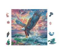 Puzzle De 100 Piezas para Adultos Montaña del Águila Forest 28x28cm Regalo del Día De La Madre para Mamá Hobby Relajante Divertido Tiempo Libre Decoración del Hogar