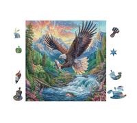 Puzzle De 100 Piezas para Adultos Montaña del Águila Galaxy 28x28cm Idea De Regalo De Mudanza Decoración De PaRojo Elegante para Casa Nueva Montaje Fácil Regalo