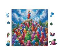 Puzzle De 100 Piezas para Adultos Multitud Viendo a un Artista Callejero 28x28cm Alto Nivel De Dificultad Desafiante Ideal para Jugadores Avanzados Fuerte Sensación De Logro