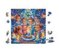 Puzzle De 100 Piezas para Adultos Niños con Velas 28x28cm Ideal para Actividades En Interiores Días De Lluvia Fines De Semana Tiempo En