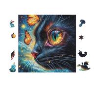 Puzzle De 100 Piezas para Adultos Ojo de dragón en el Bosque de Flores 28x28cm Ideal para Actividades En Interiores Días De Lluvia Fines De Semana Tiempo En
