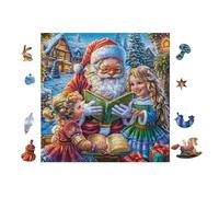 Puzzle De 100 Piezas para Adultos Papá Noel Lee a los niños 28x28cm Alivio del Estrés Reducción De Ansiedad Empleados De Oficina Relajación Diaria Regalo